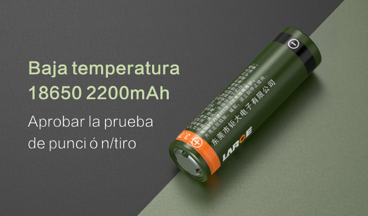 Celda de baja temperatura 18650 con prueba de punc